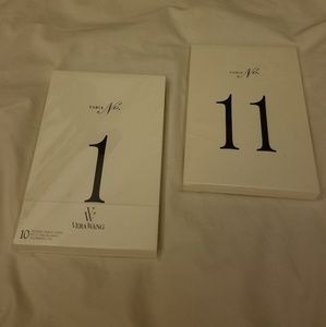 Vera Wang Numbered Table Cards 1-20